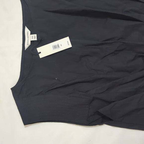 NWT Banana Republic Poplin Cinch-Waist Mini Dress, Color Black Size XXS - Picture 7 of 16